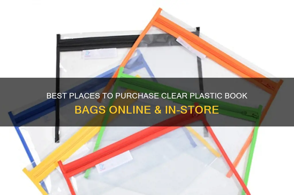 where to buy clear plastic book bags