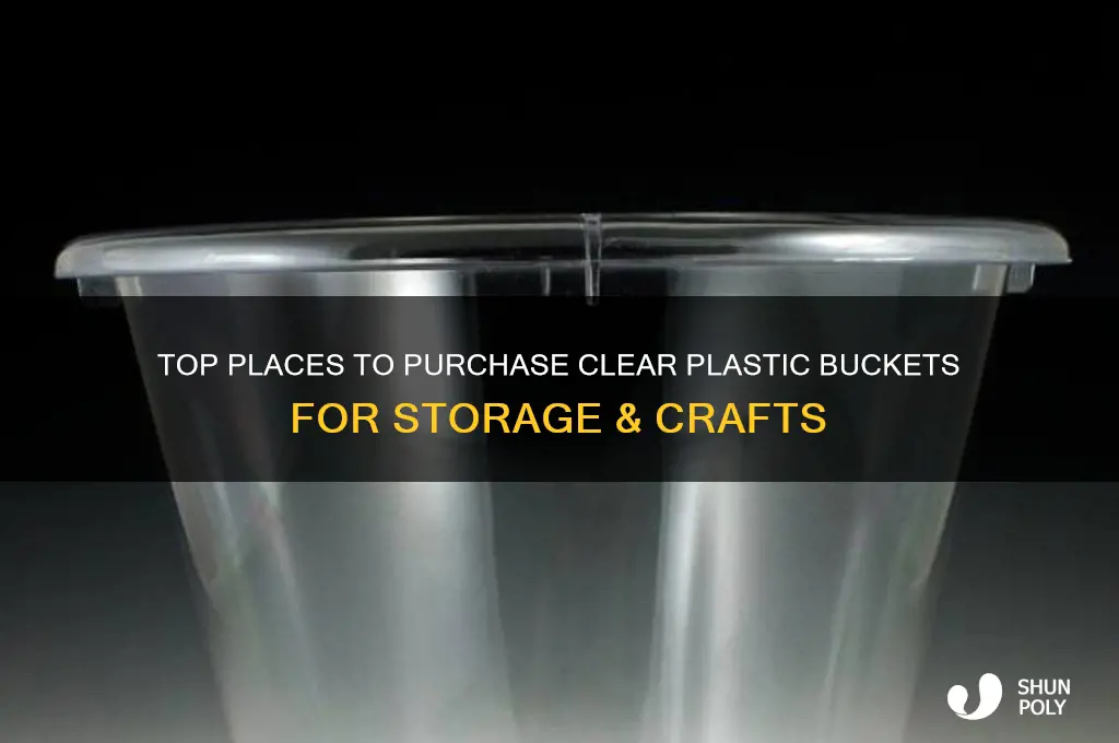 where to buy clear plastic bucket