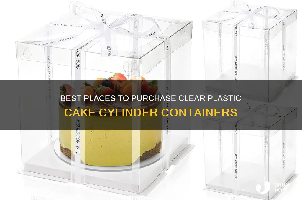 where to buy clear plastic cake cylinder