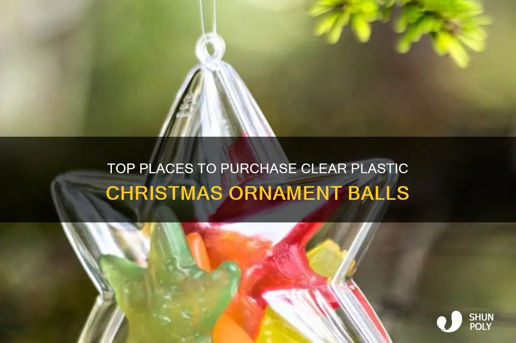 where to buy clear plastic christmas ornament balls