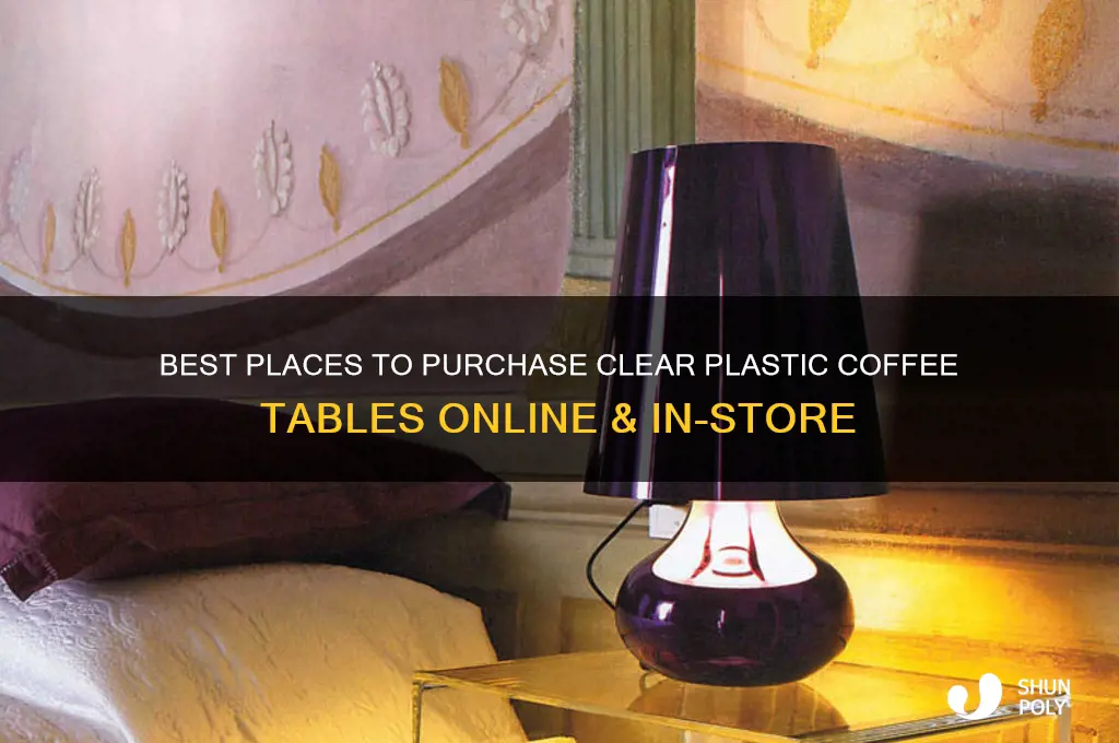 where to buy clear plastic coffee table