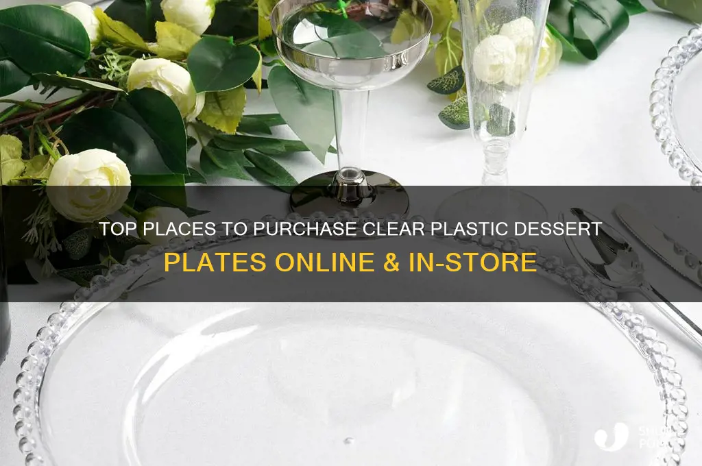 where to buy clear plastic dessert plates