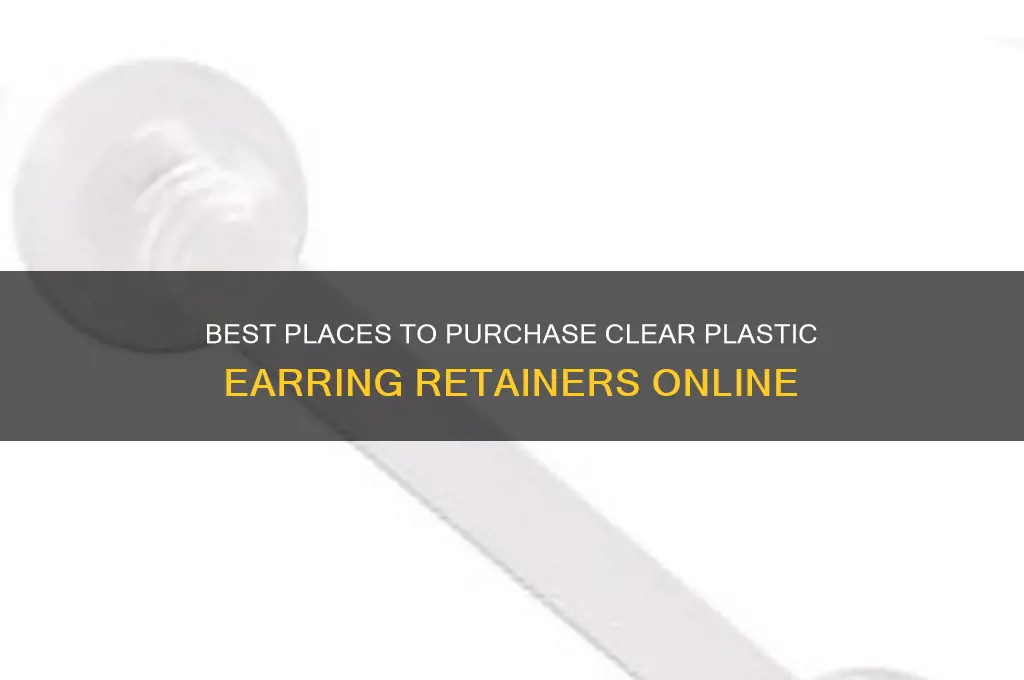 where to buy clear plastic earring retainers