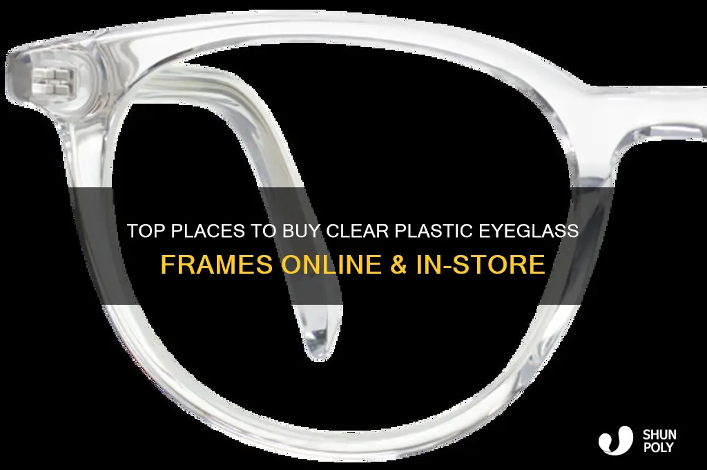where to buy clear plastic eyeglass frames