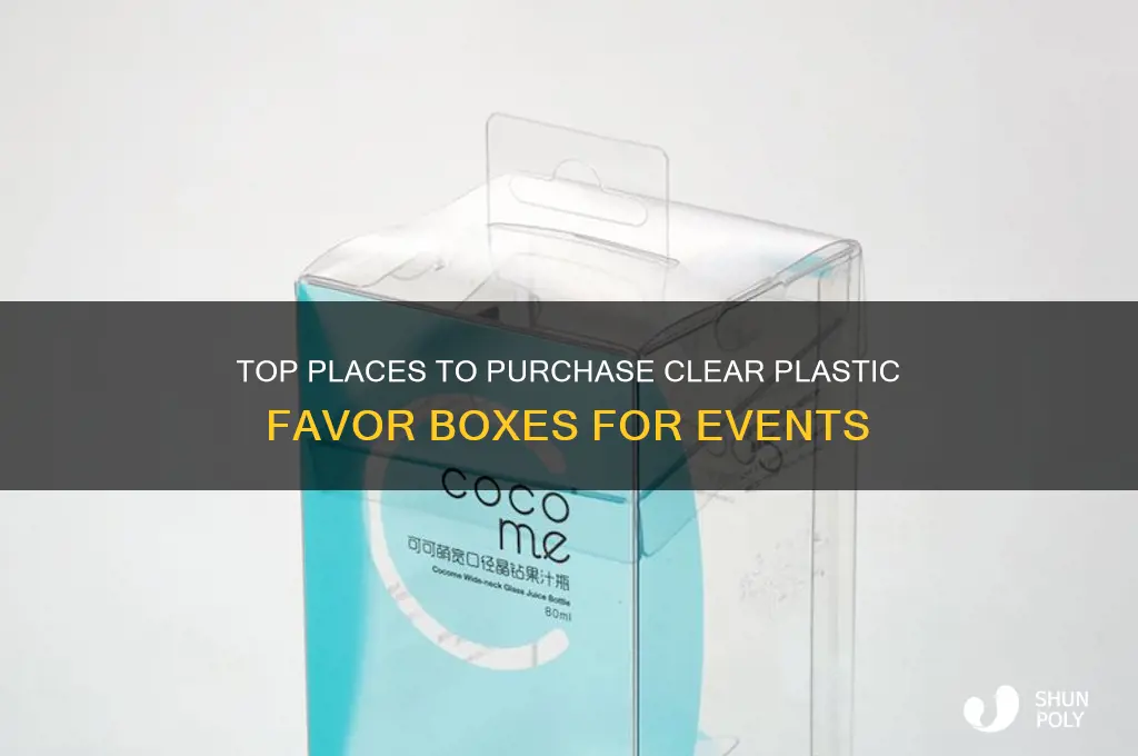 where to buy clear plastic favor boxes