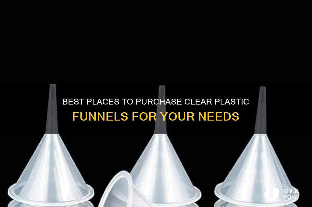 where to buy clear plastic funnels