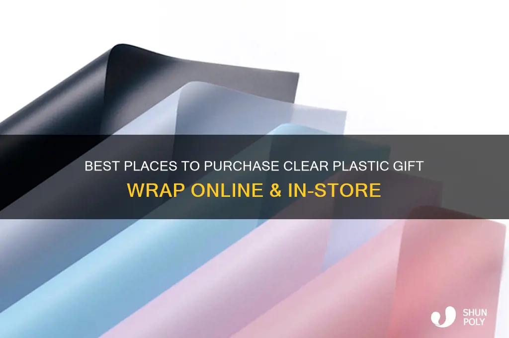 where to buy clear plastic gift wrap