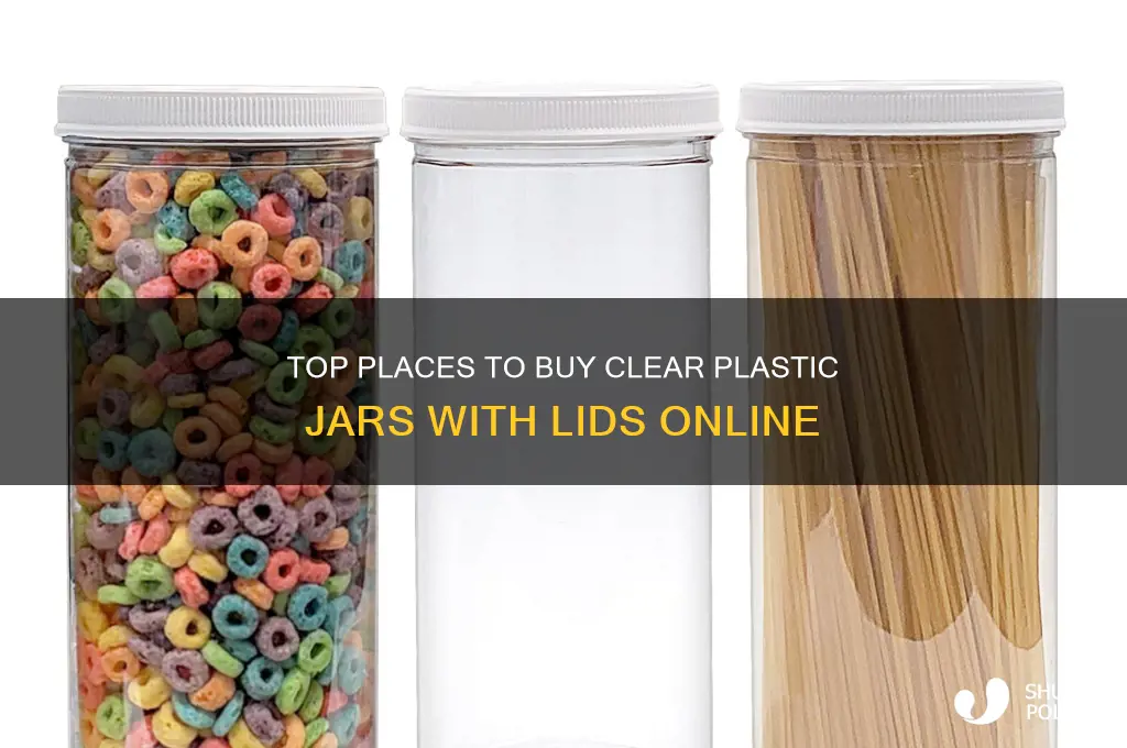 where to buy clear plastic jars with lids