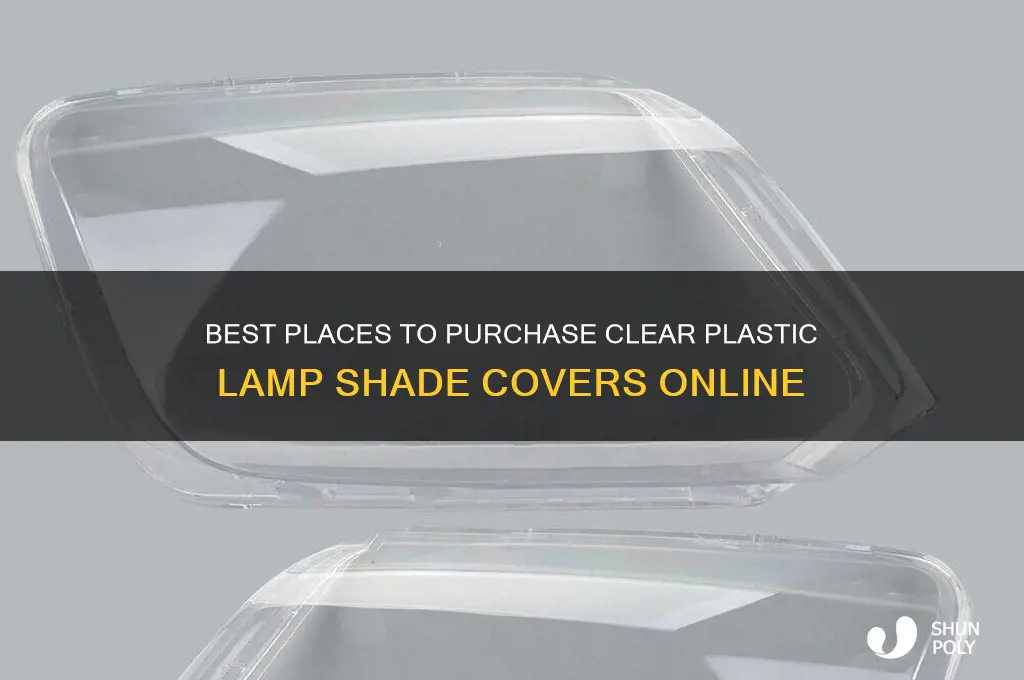 where to buy clear plastic lamp shade covers