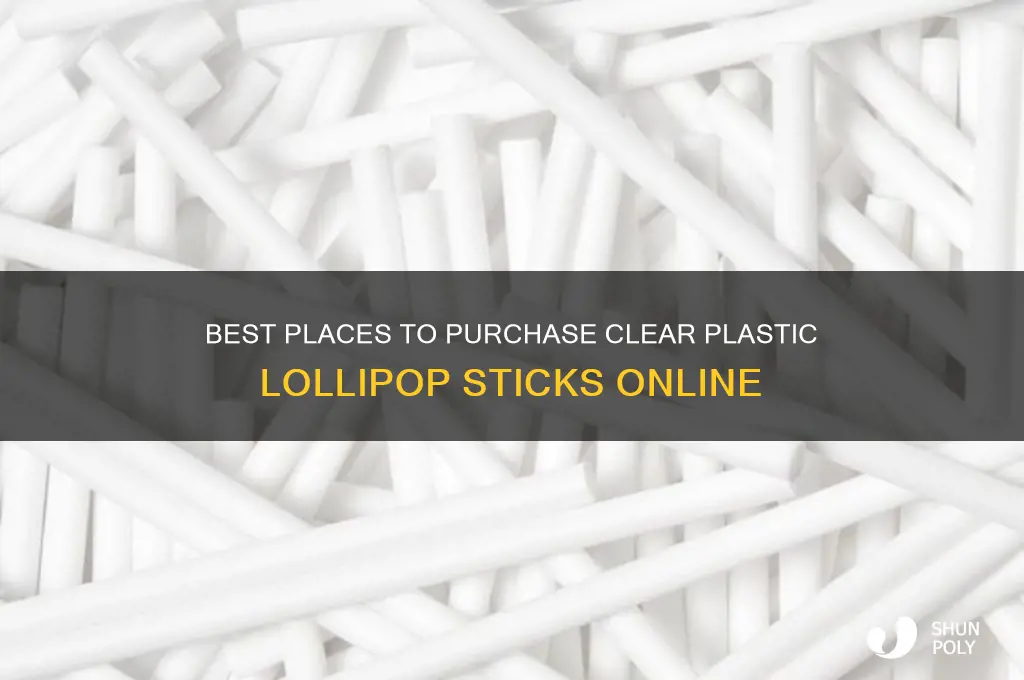 where to buy clear plastic lollipop sticks
