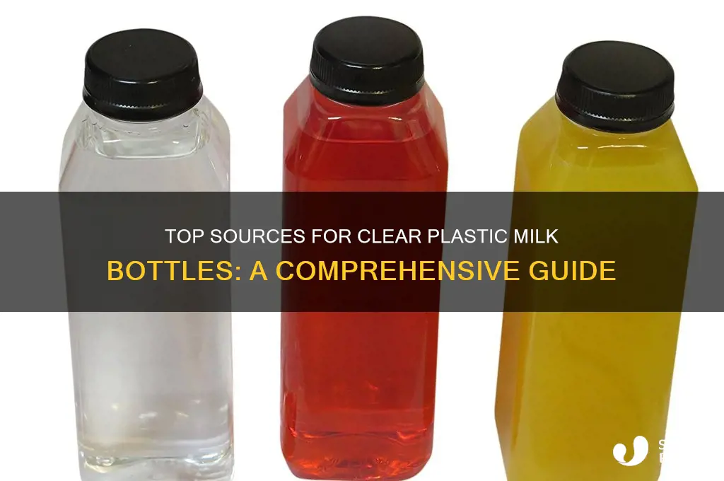 where to buy clear plastic milk bottles