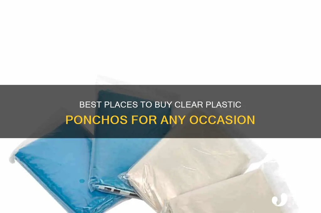 where to buy clear plastic ponchos