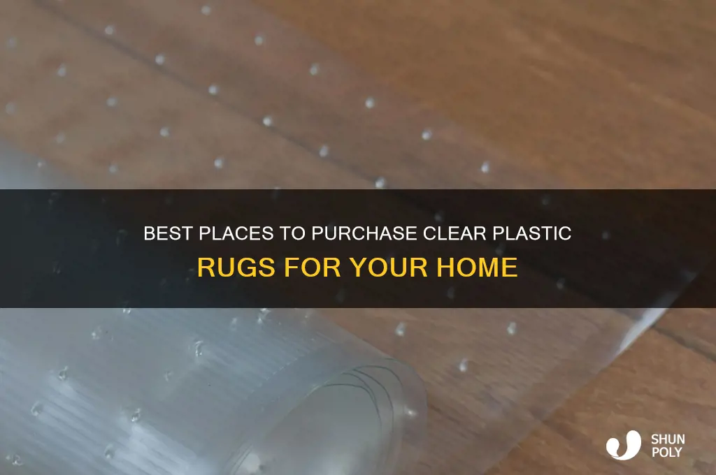where to buy clear plastic rug