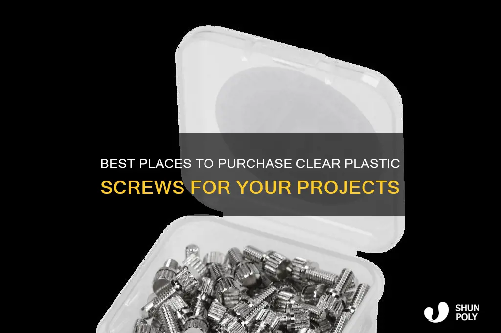 where to buy clear plastic screws