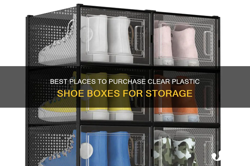 where to buy clear plastic shoe boxes