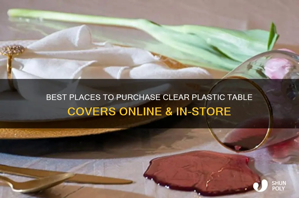 where to buy clear plastic table cover