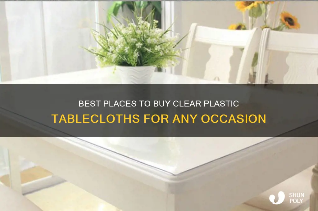 where to buy clear plastic tablecloth