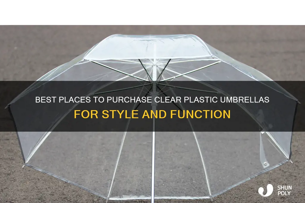 where to buy clear plastic umbrellas