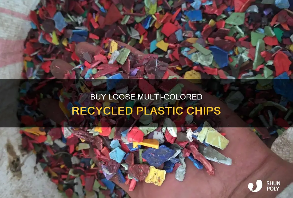 where to buy loose recycled plastic multi-colored plastic chips