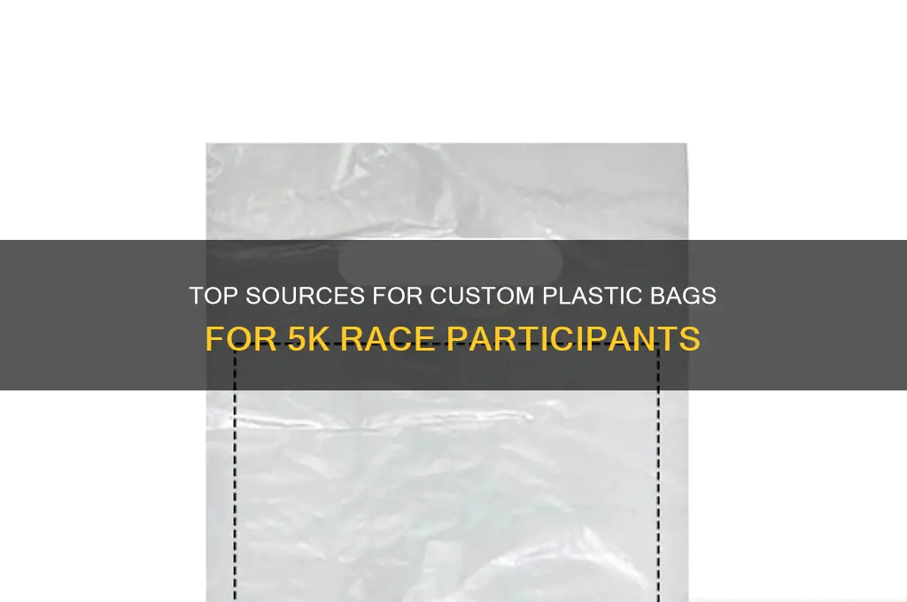 where to buy personalized plastic bags for 5k particiapnts