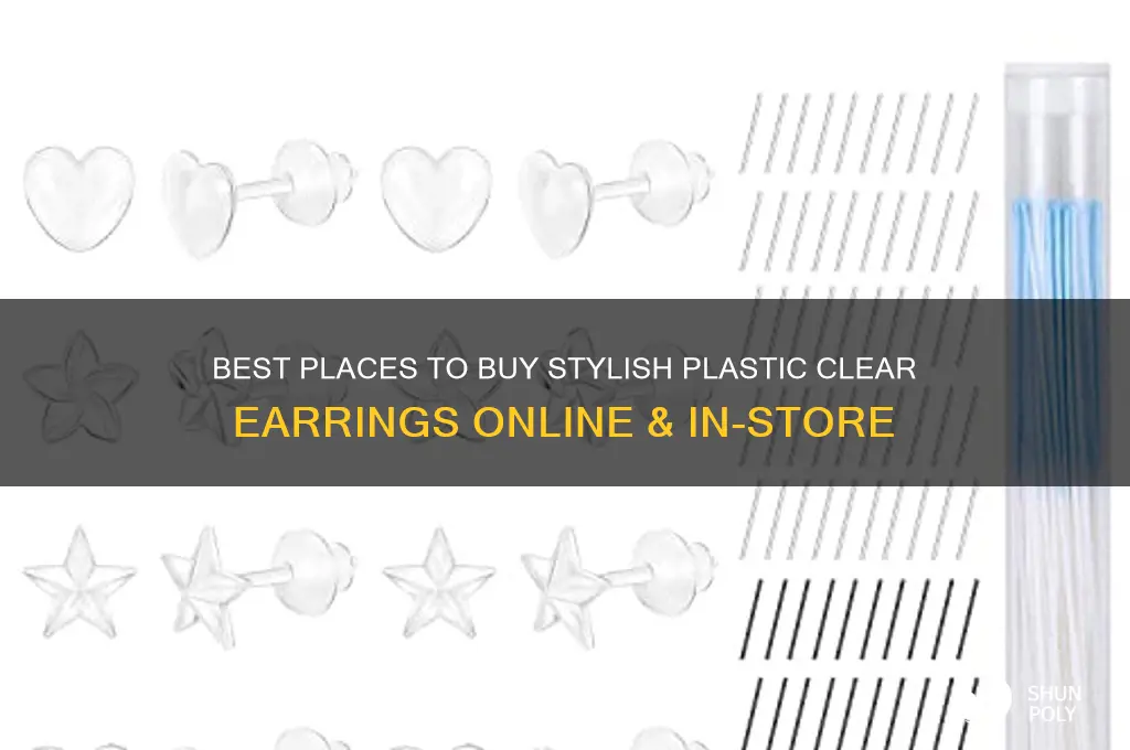 where to buy plastic clear earrings