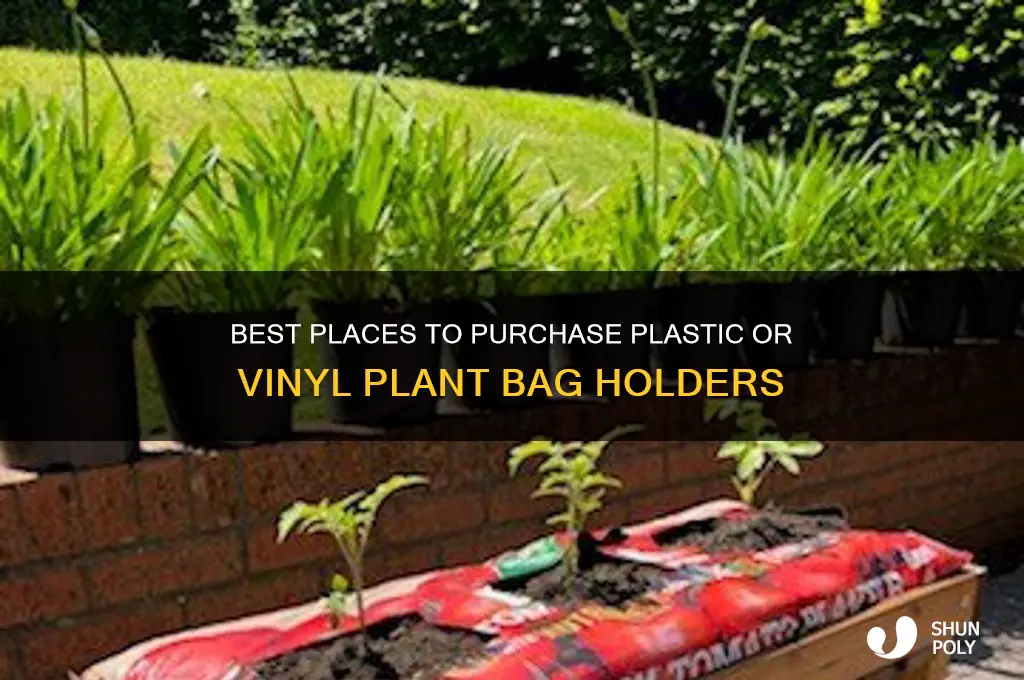 where to buy plastic or vinyl bag holders for plants