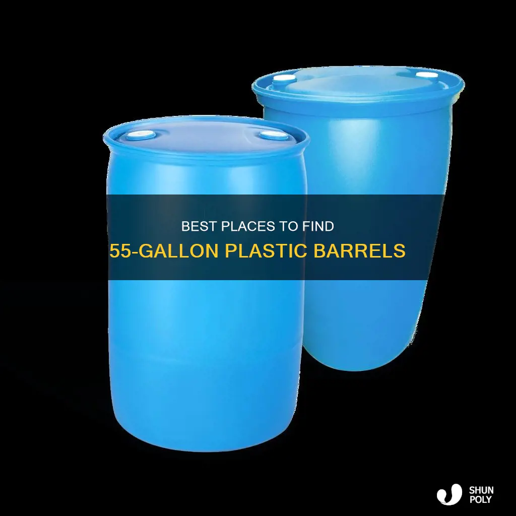 where to find 55 gallon plastic barrels