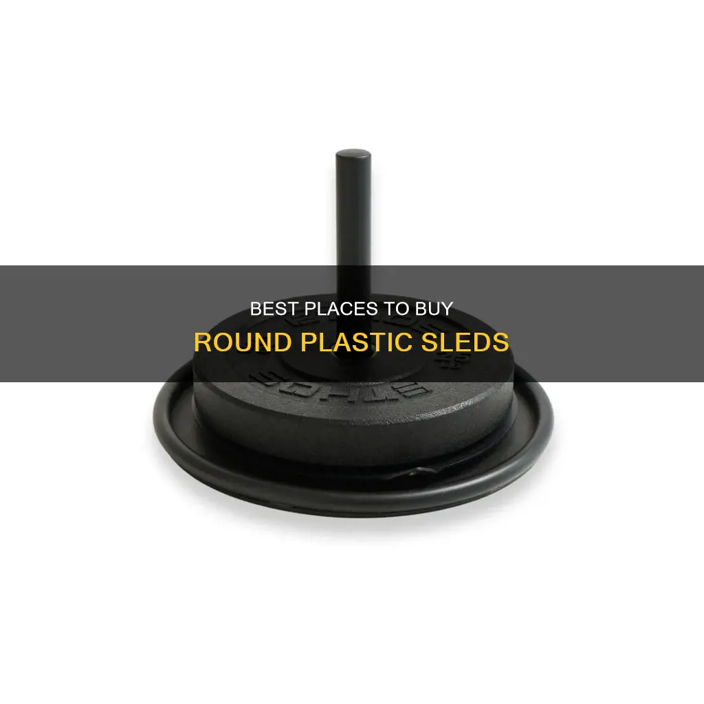 where to find a round plastic sled