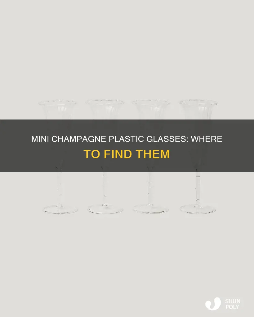 where to find mini champagne plastic glassses