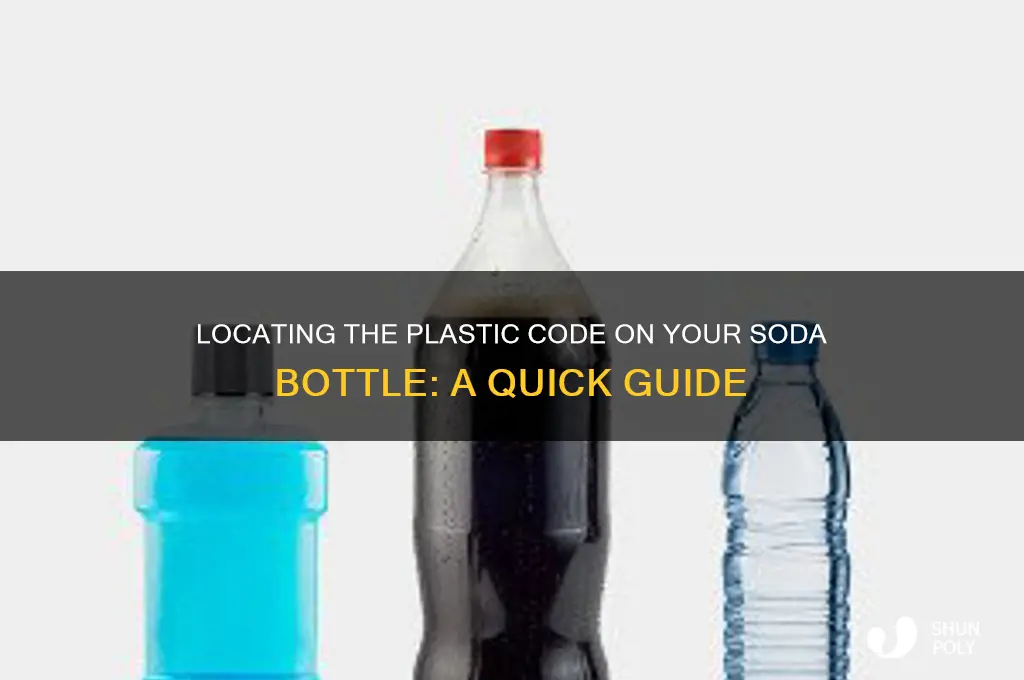 where to find plastic code on soda bottle