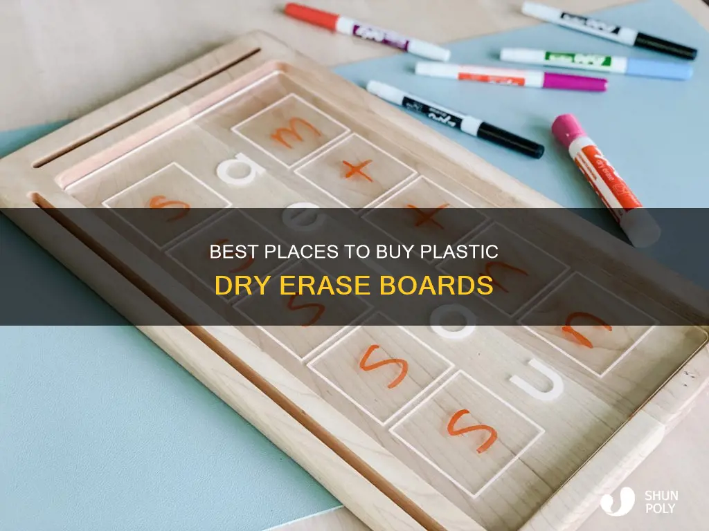 where to find plastic dry erase board