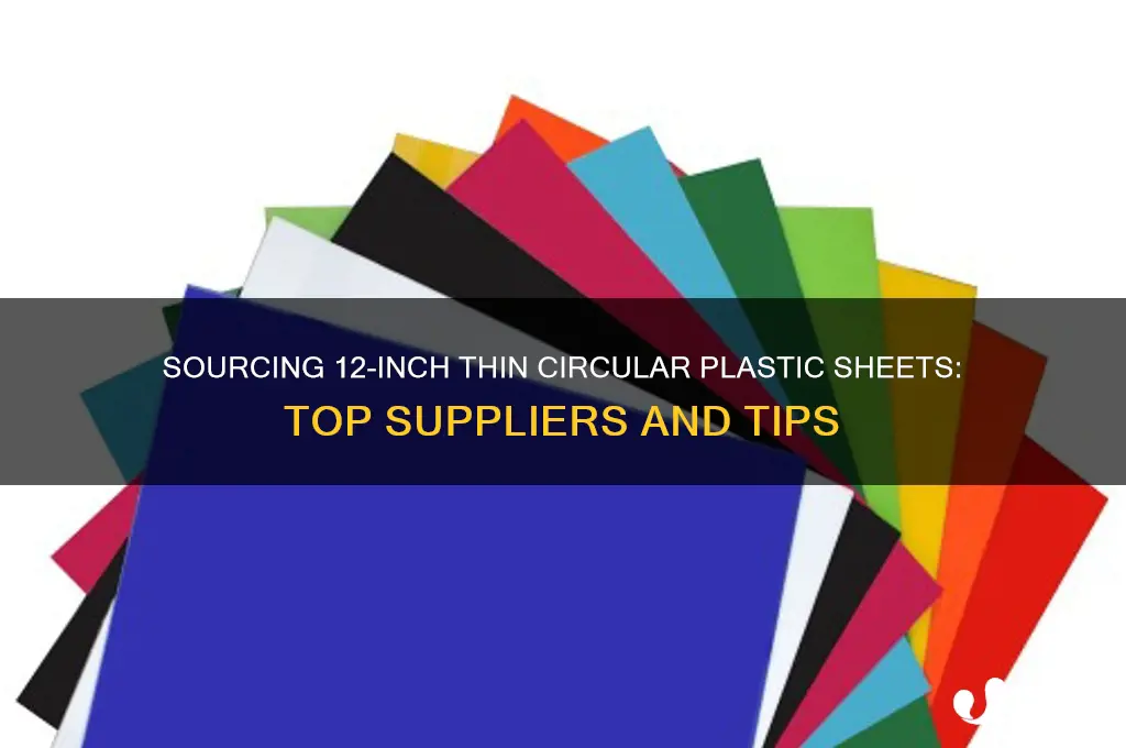 where to get 12 in thin circular plastic sheets