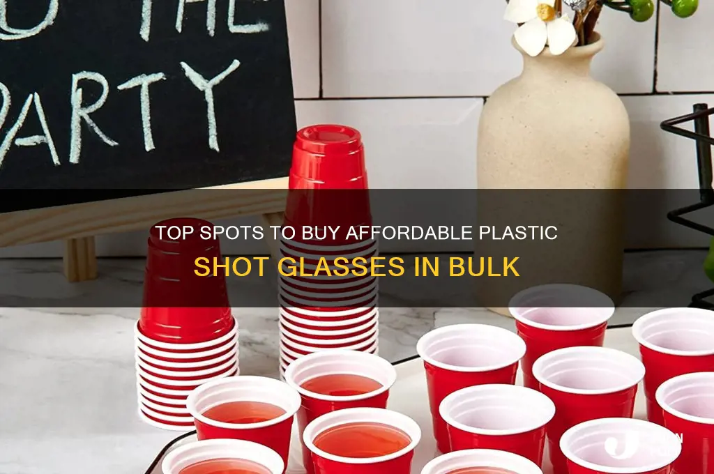 where to get a bunch of plastic shot glasses