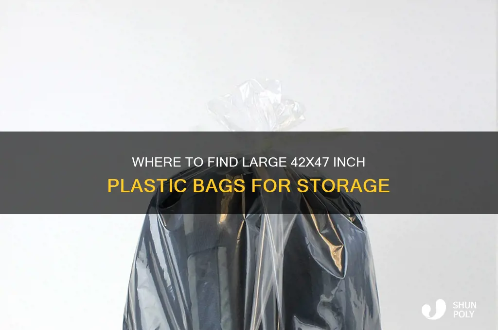 where to get big plastic bags 42 by 47 in