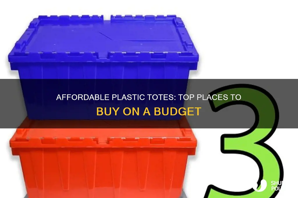 where to get cheap plastic totes