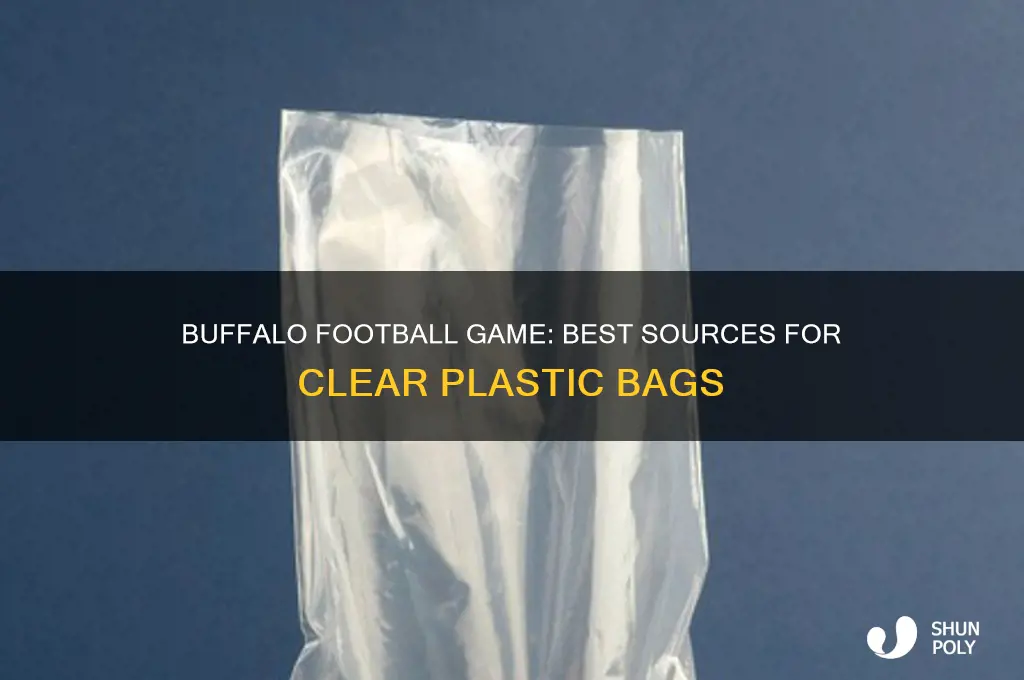 where to get clear plastic bags for buffalo football gmae