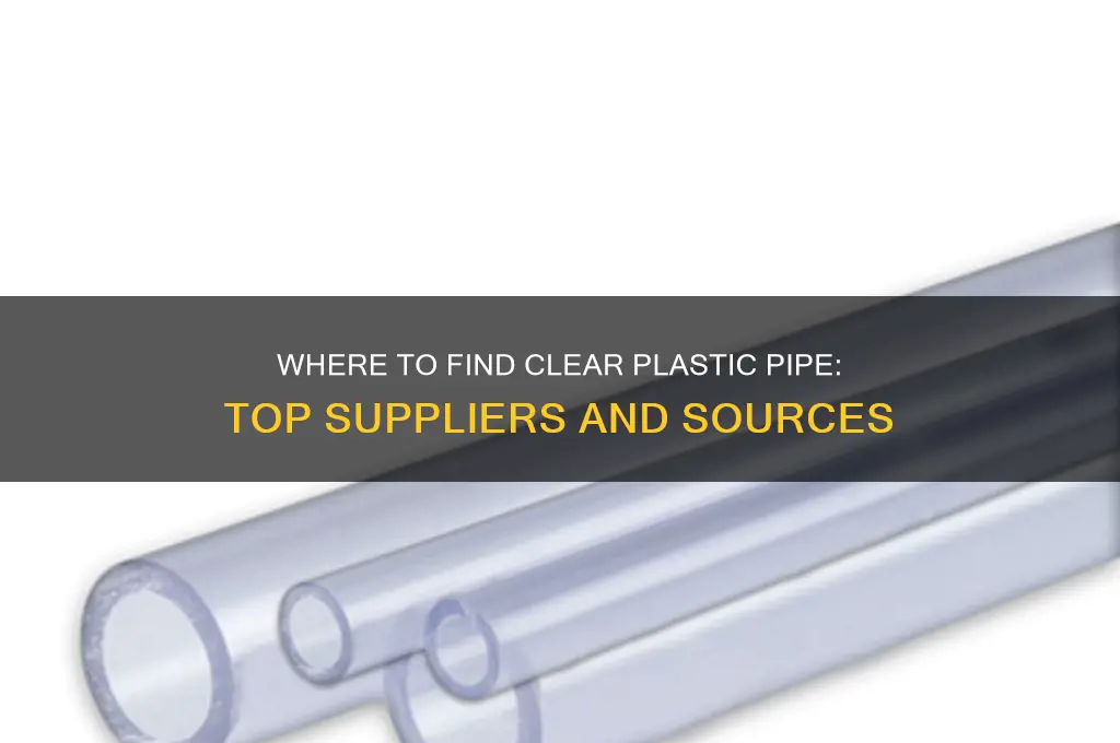 where to get clear plastic pipe