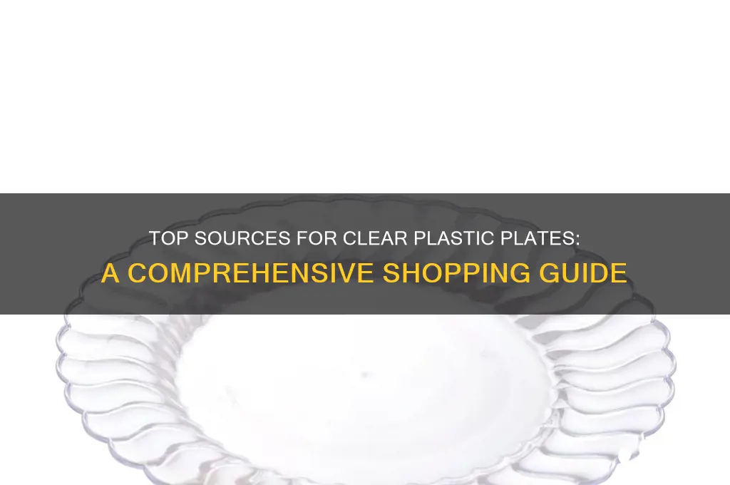 where to get clear plastic plates