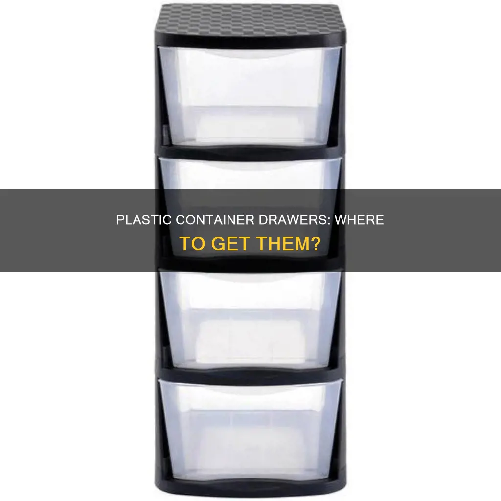 where to get drawers for plastic container on wheels