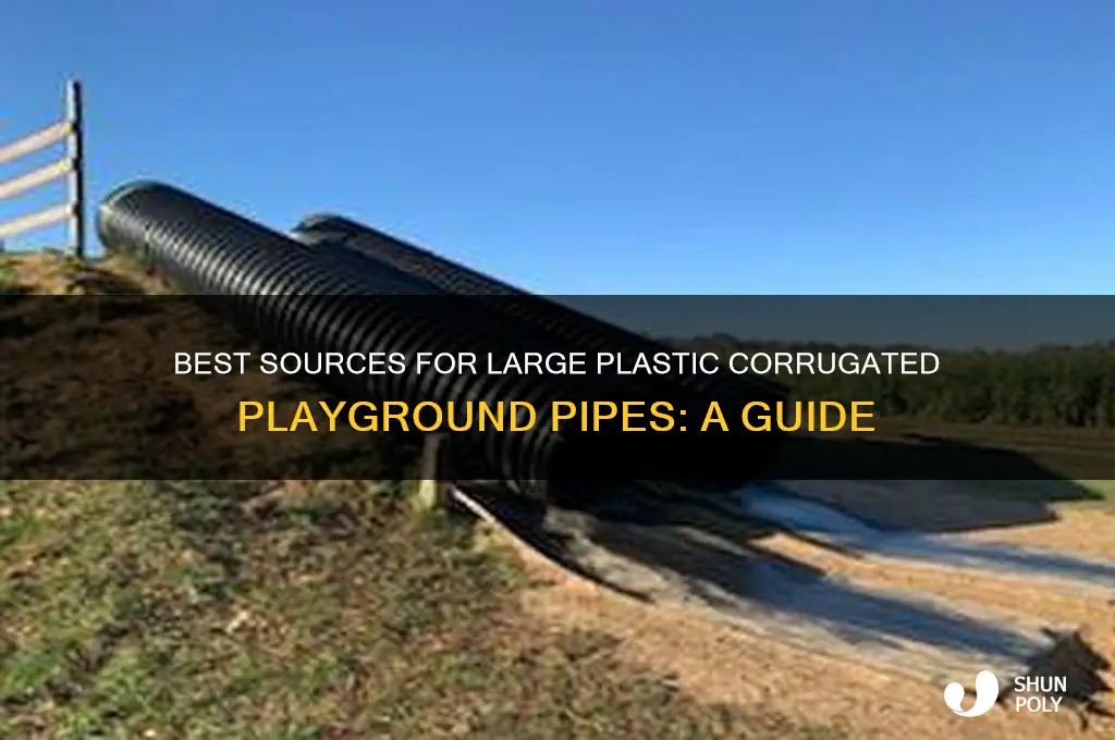 where to get large plastic corrugated pipe for playground