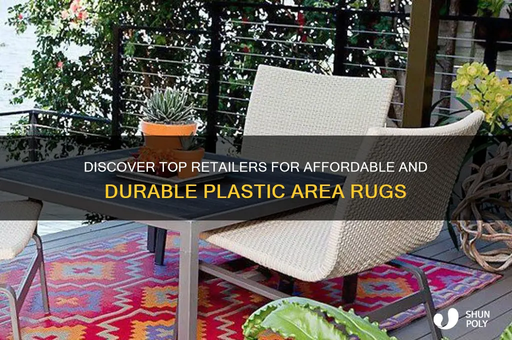 where to get plastic area rugs