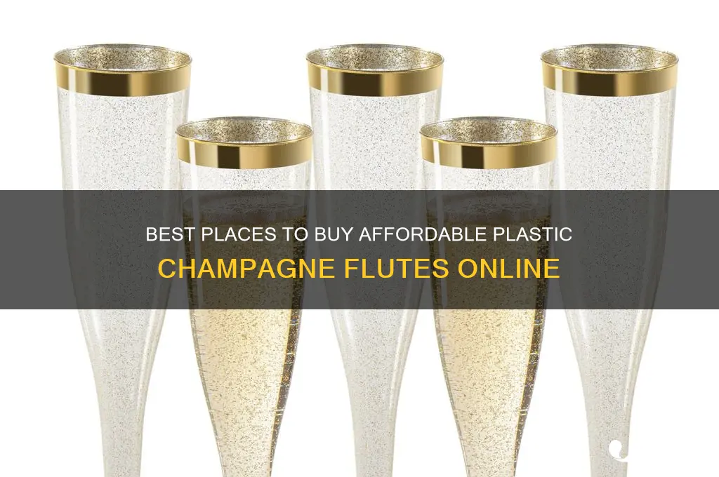 where to get plastic champagne flutes