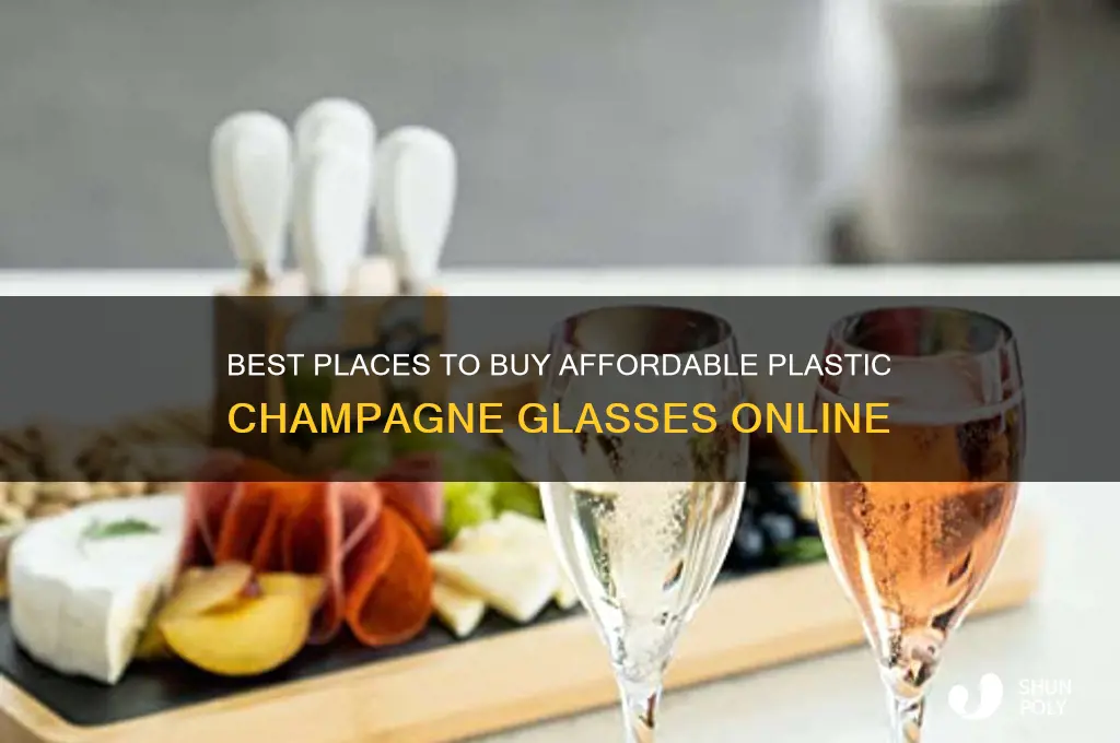 where to get plastic champagne glass