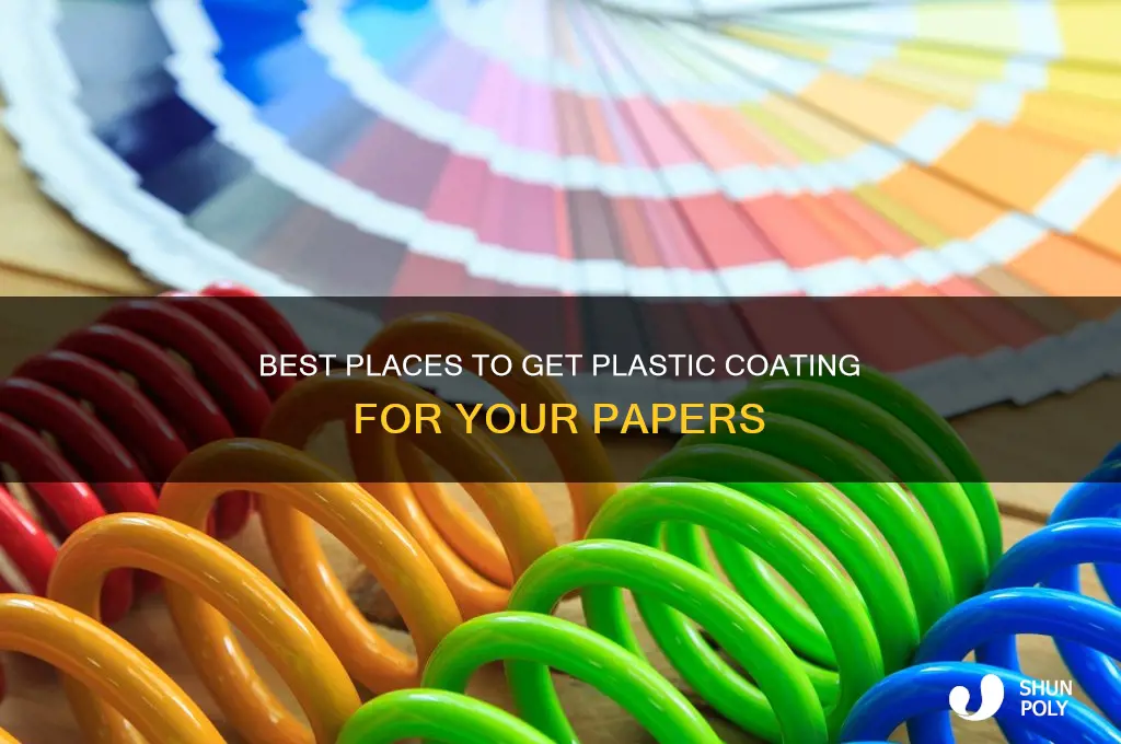 where to get plastic coating on papers
