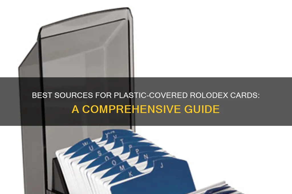 where to get plastic covered cards for rolodex
