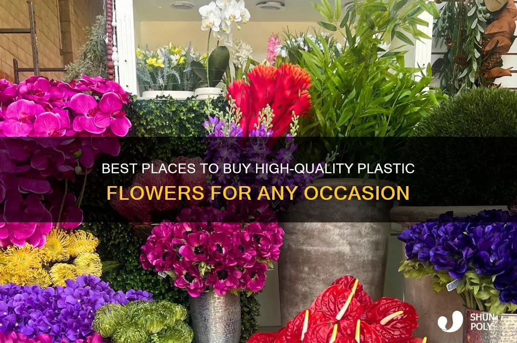 where to get plastic flowers from