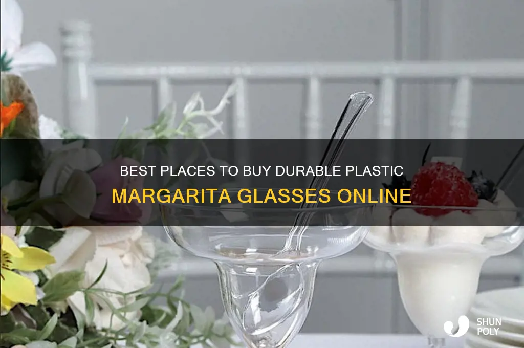 where to get plastic margarita glasses