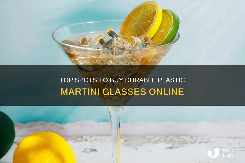where to get plastic martini glasses