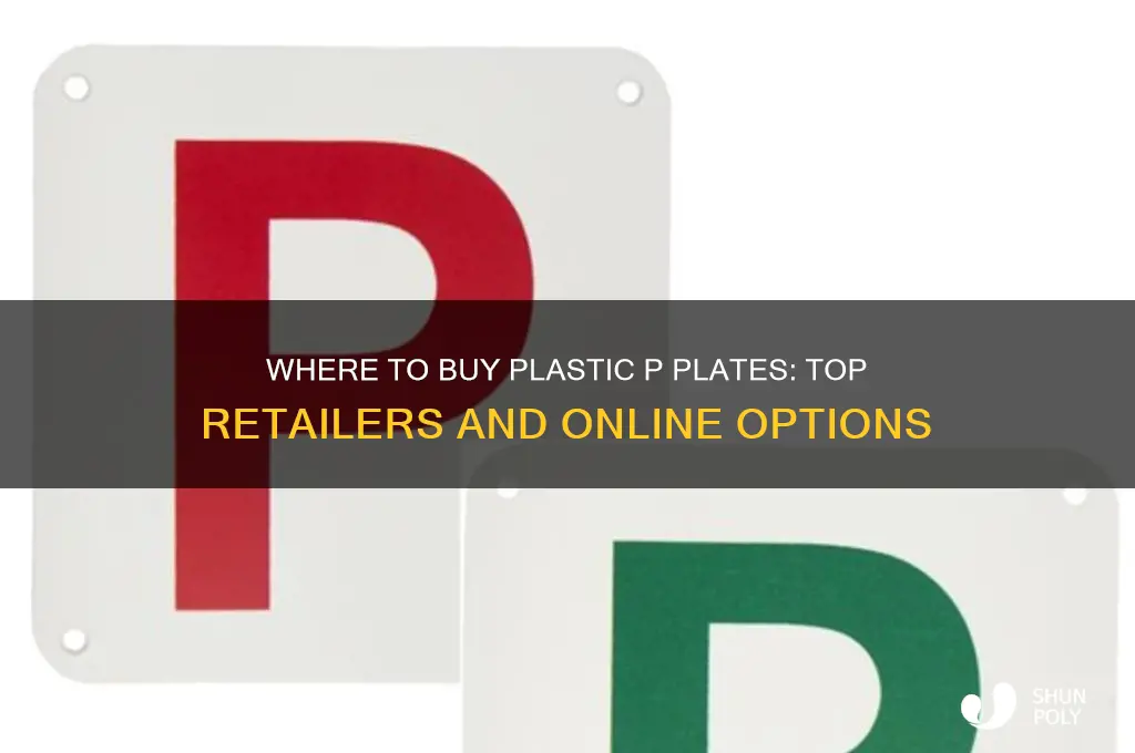 where to get plastic p plates
