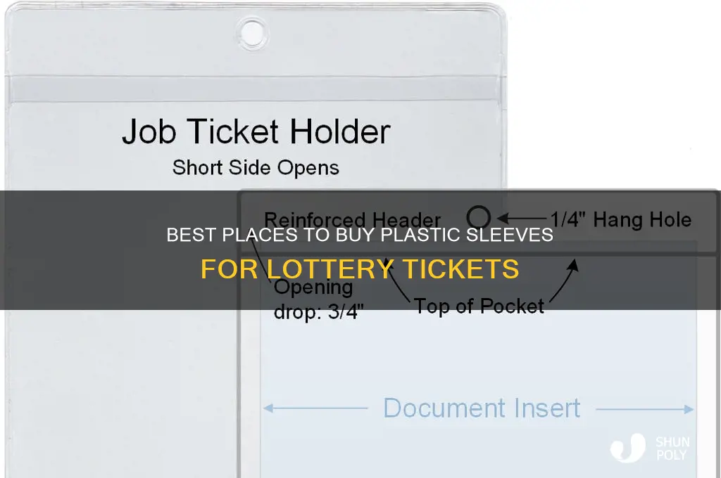 where to get plastic sleeves for lottery tickets
